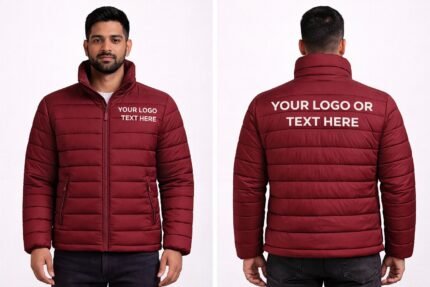 Premium Unisex Puffer Jacket – Custom logo Embroidery & Printing