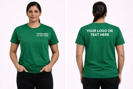 Classic short sleeve unisex round neck plain t-shirt